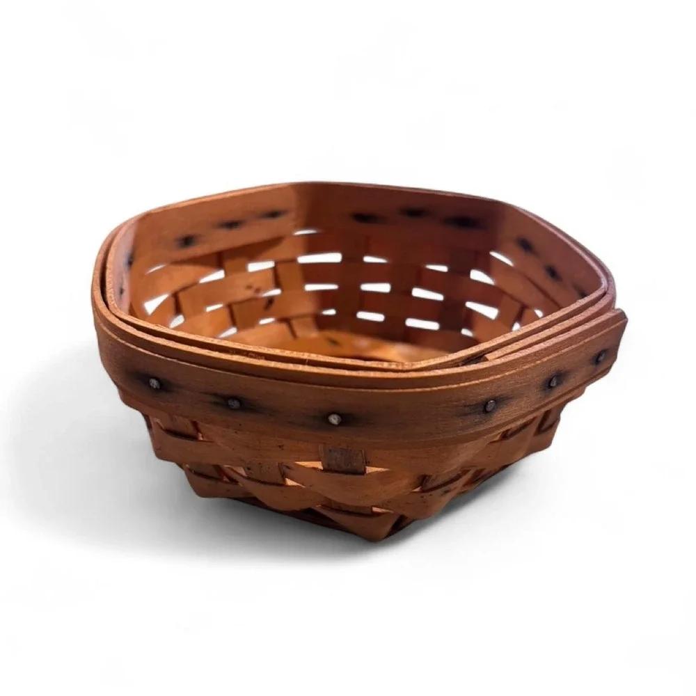 Longaberger Signed 2001 5.5 inch Hexagon Basket, Basket Only, No Liner